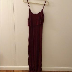 Burgundy Boho Maxi Dress